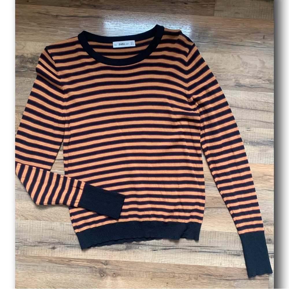 Zara Knit Striped Pullover Knit Medium NWOT
